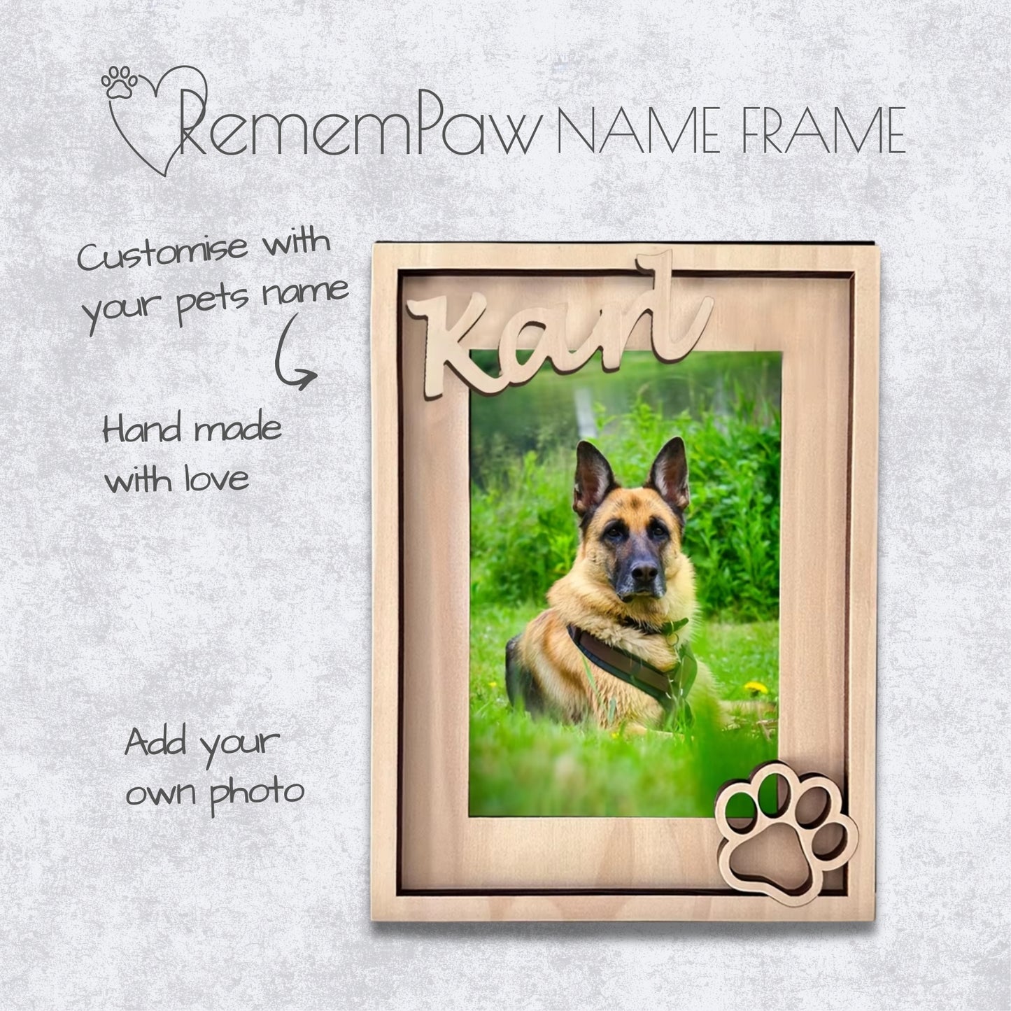 RememPaw Personalised Pet Name Frame