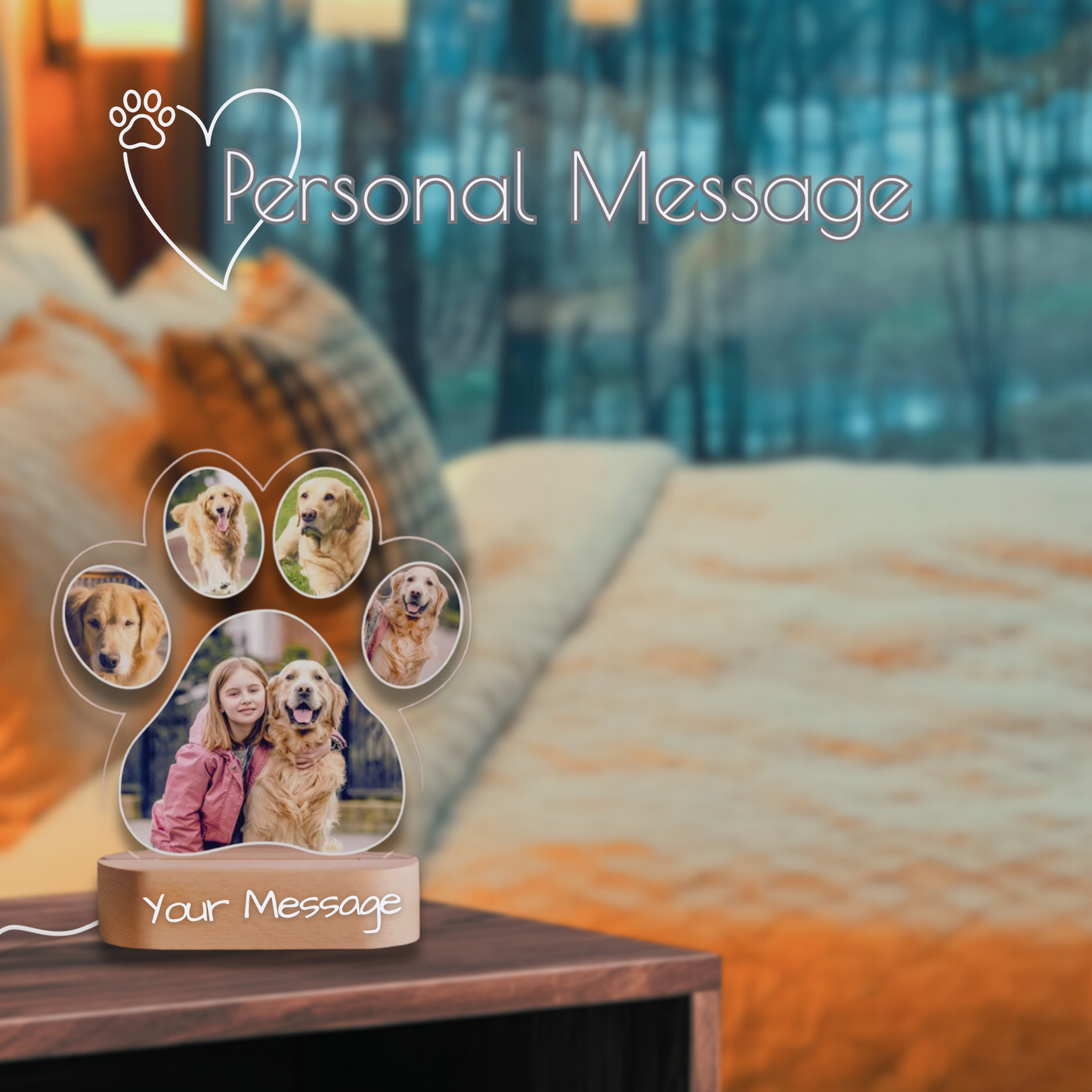 RememPaw Personalised LED Photo Lamp