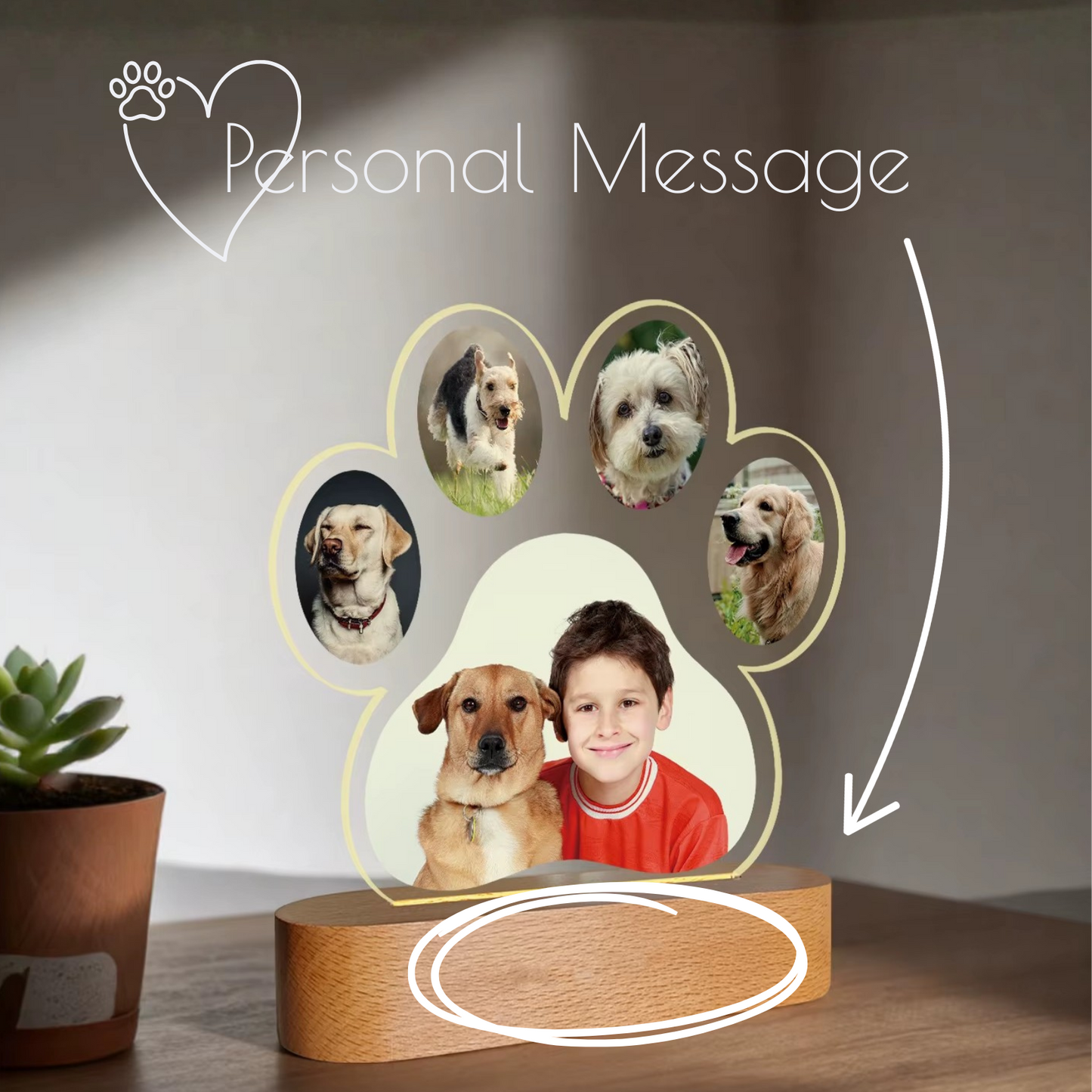 RememPaw Personalised LED Photo Lamp